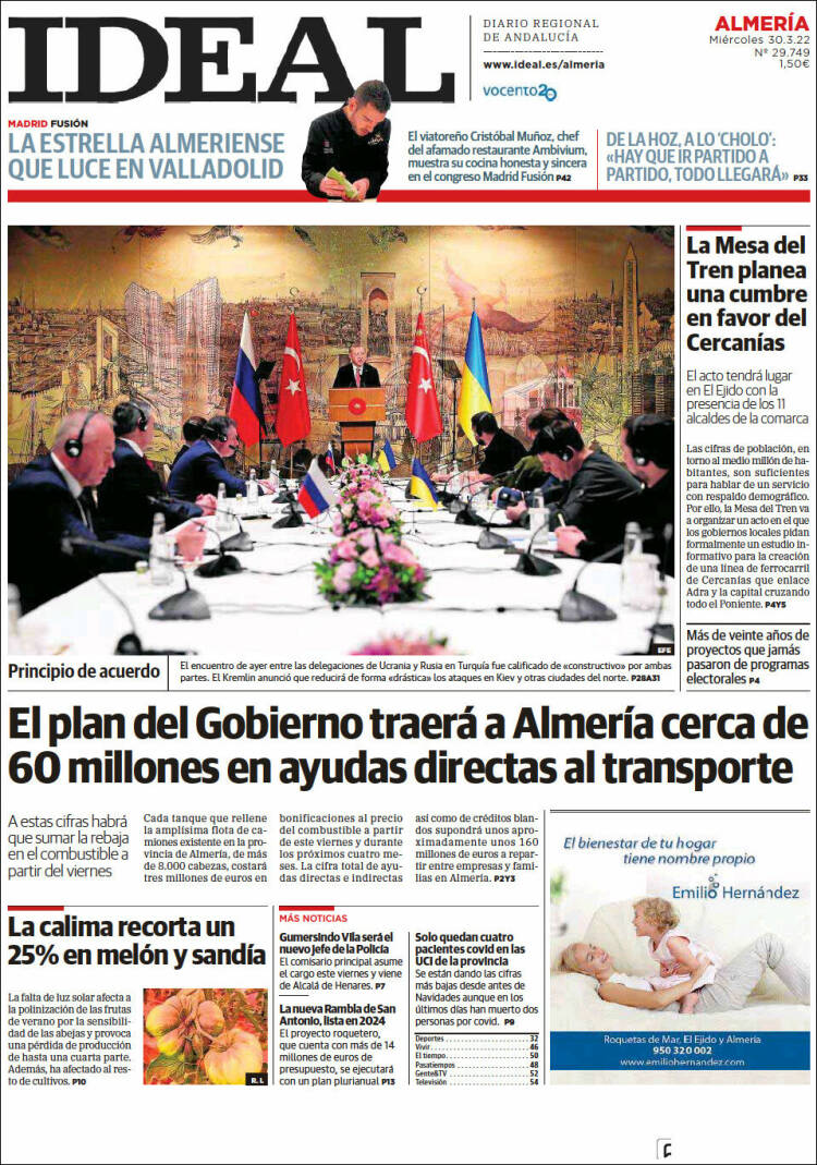 Portada de Ideal Almeria (España)