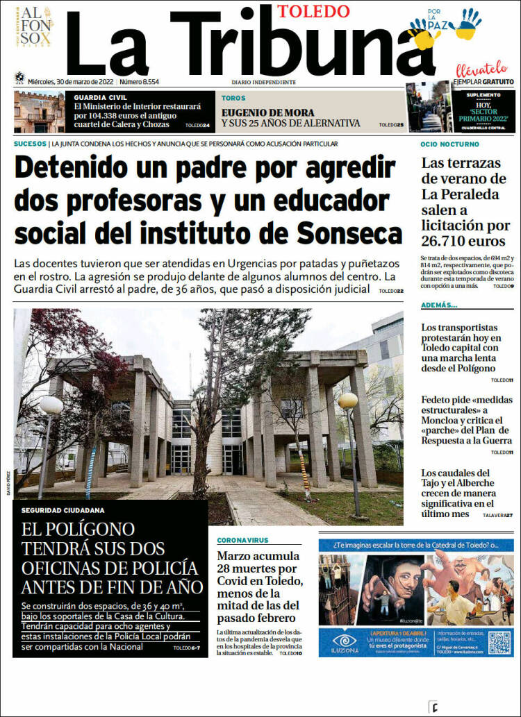 Portada de La Tribuna de Toledo (España)