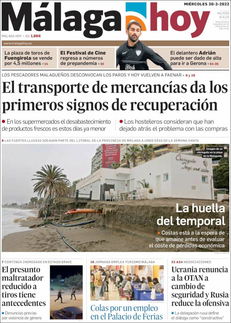 Portada de Málaga Hoy (España)