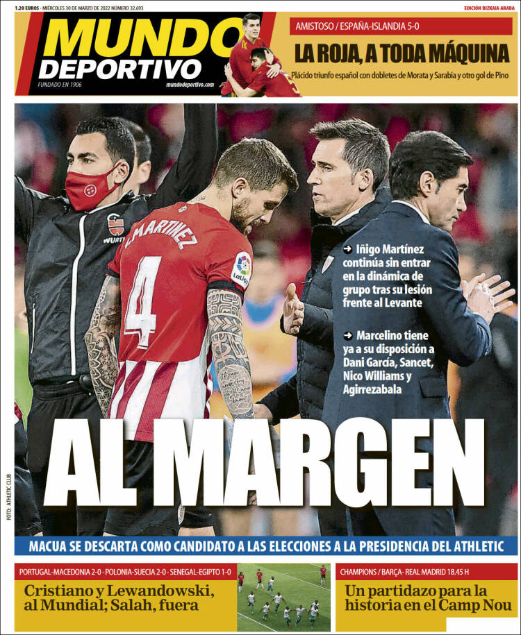 Portada de Mundo Deportivo Bizkaia (España)