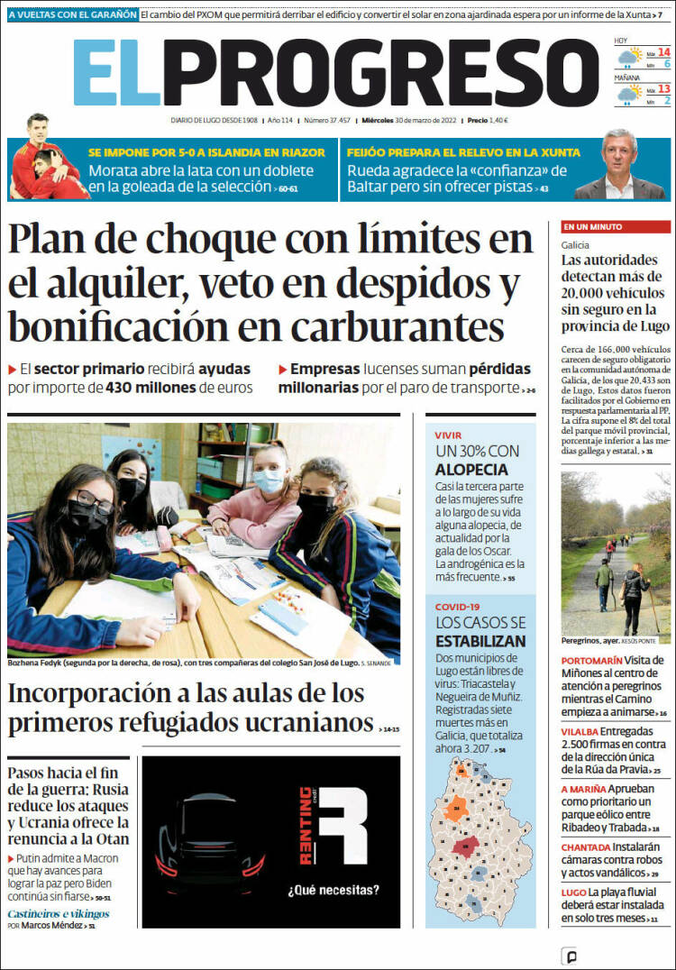 Portada de El Progreso (España)