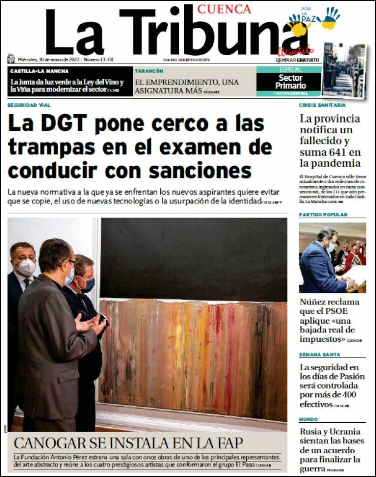 Portada de La Tribuna de Cuenca (España)
