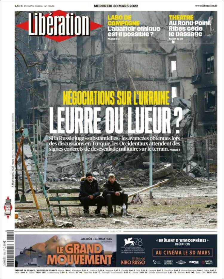 Portada de Libération (Francia)
