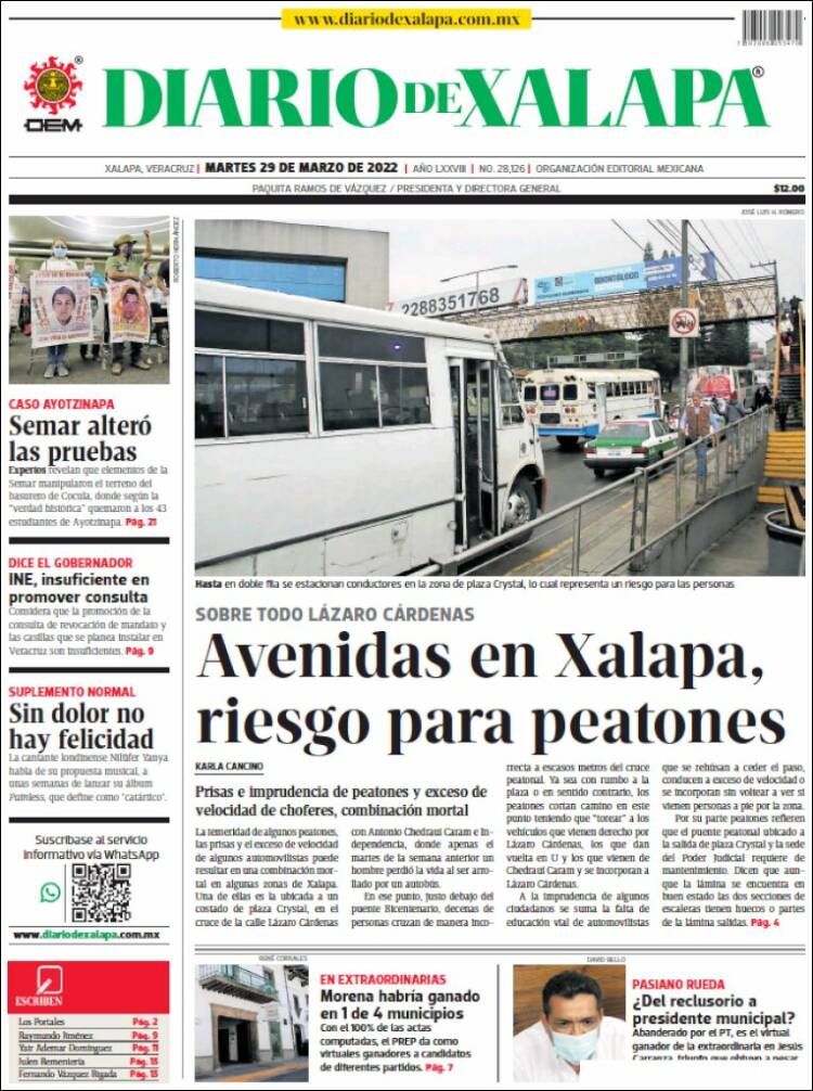 Portada de Diario de Xalapa (México)