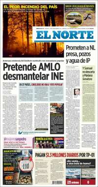 Portada de El Norte (México)