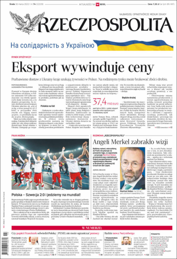 Portada de Rzeczpospolita (Polonia)