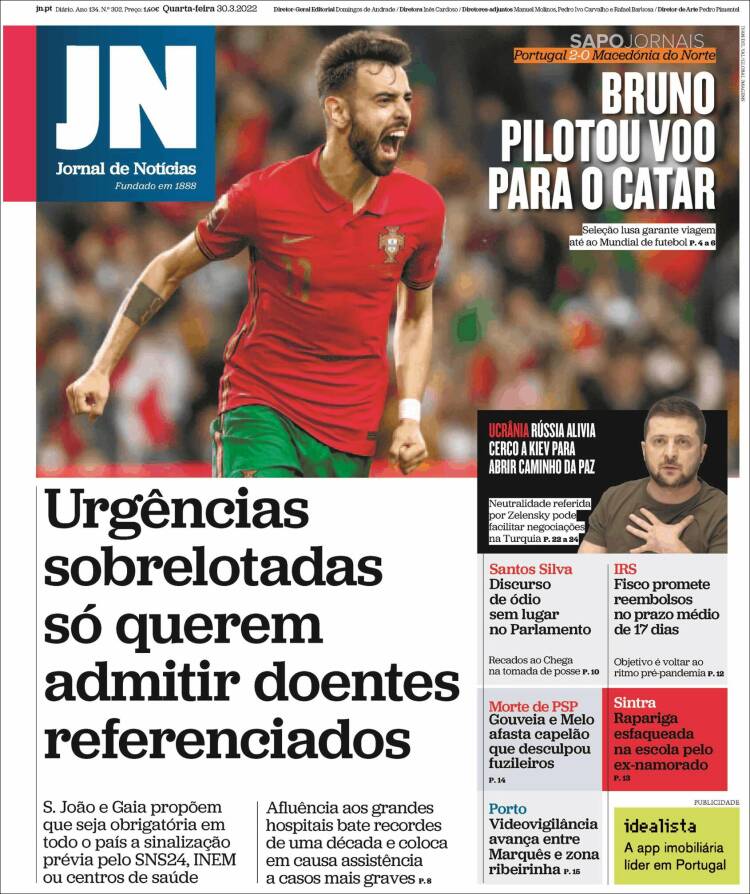 Portada de Jornal de Notícias (Portugal)