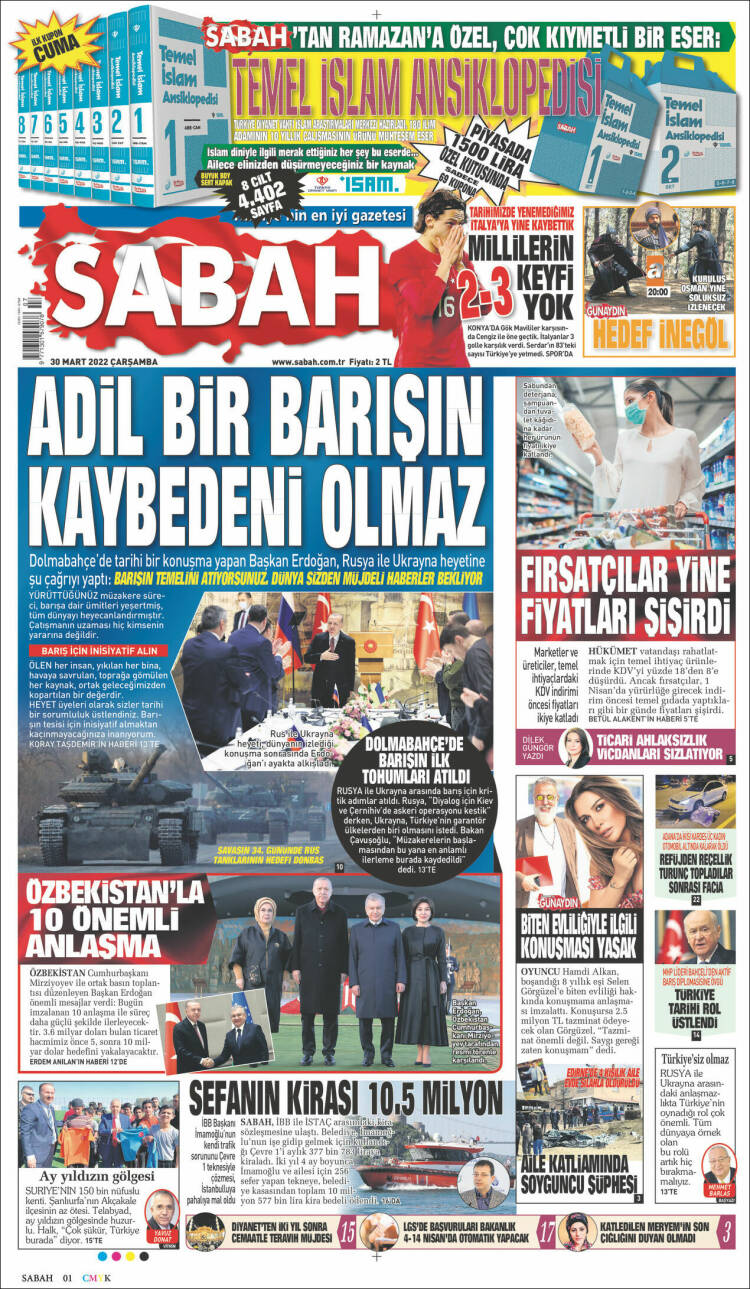 Portada de Sabah (Turqu&iacute;a)