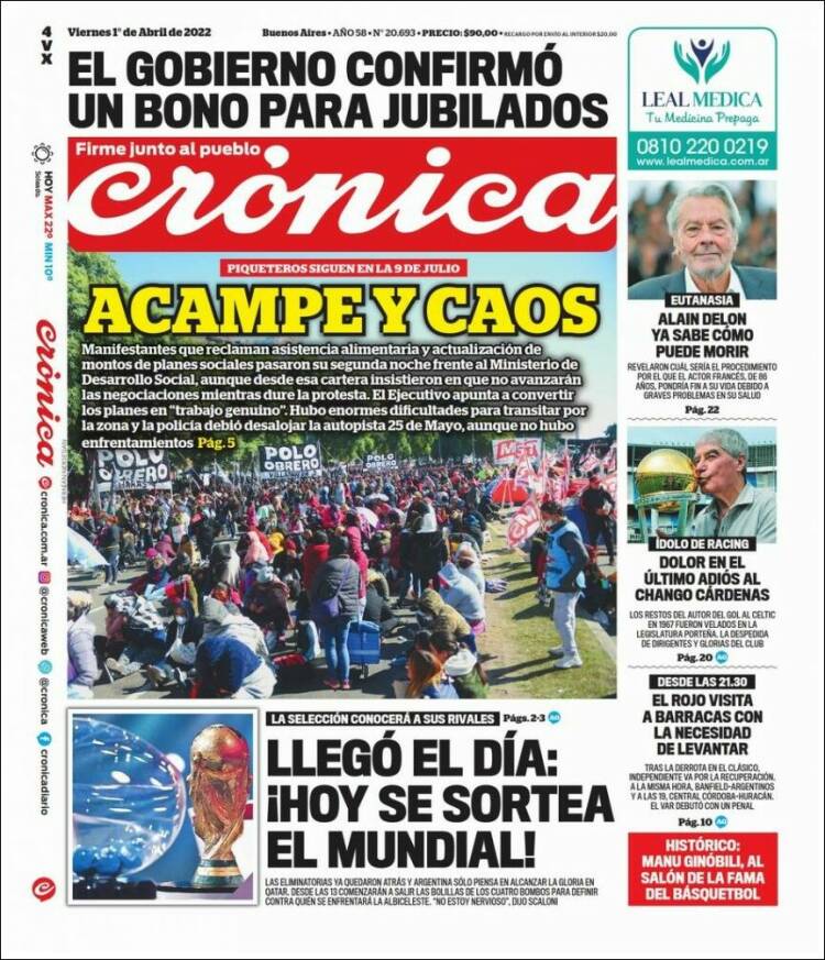 Portada de La Voz del Chaco (Argentina)