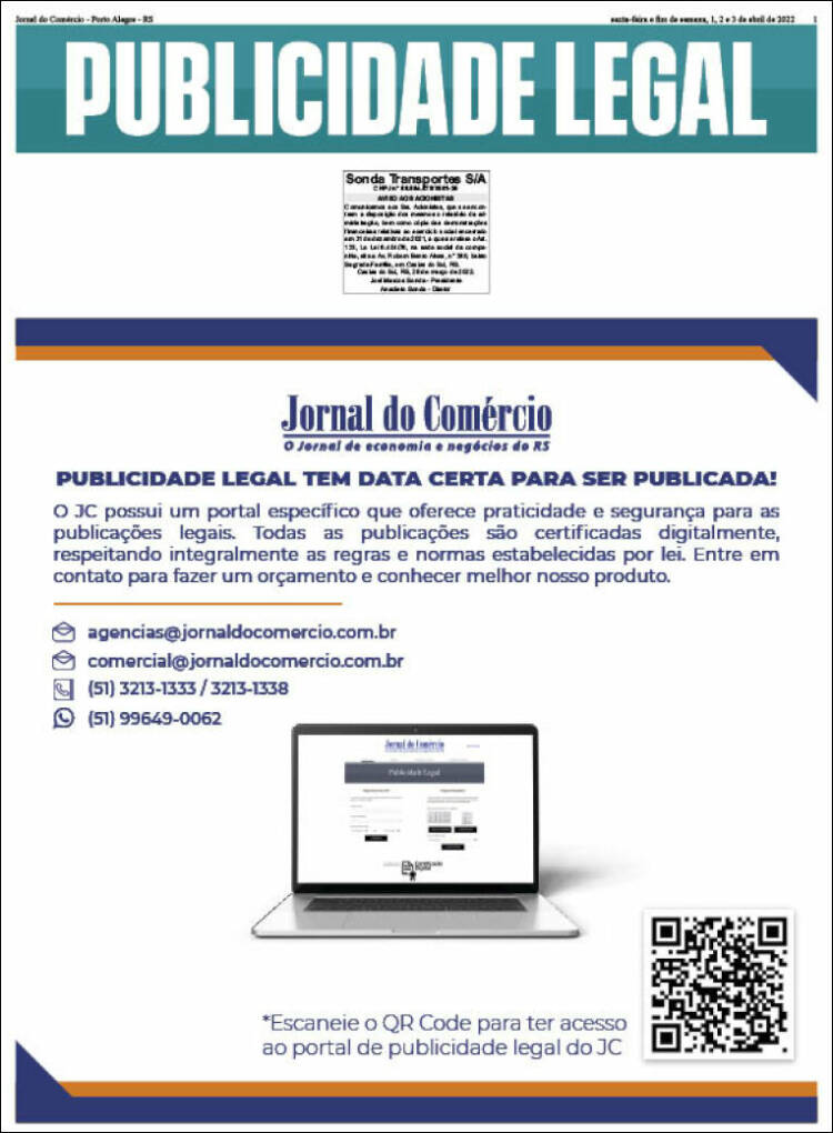 Portada de Jornal do Comércio (Brasil)