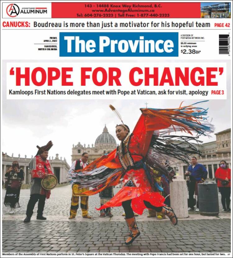 Portada de The Province (Canadá)