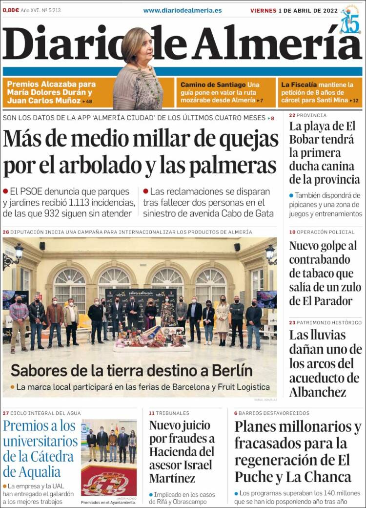 Portada de Diario de Almería (España)