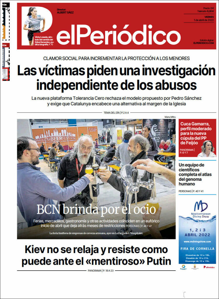 Portada de El Periódico (España)