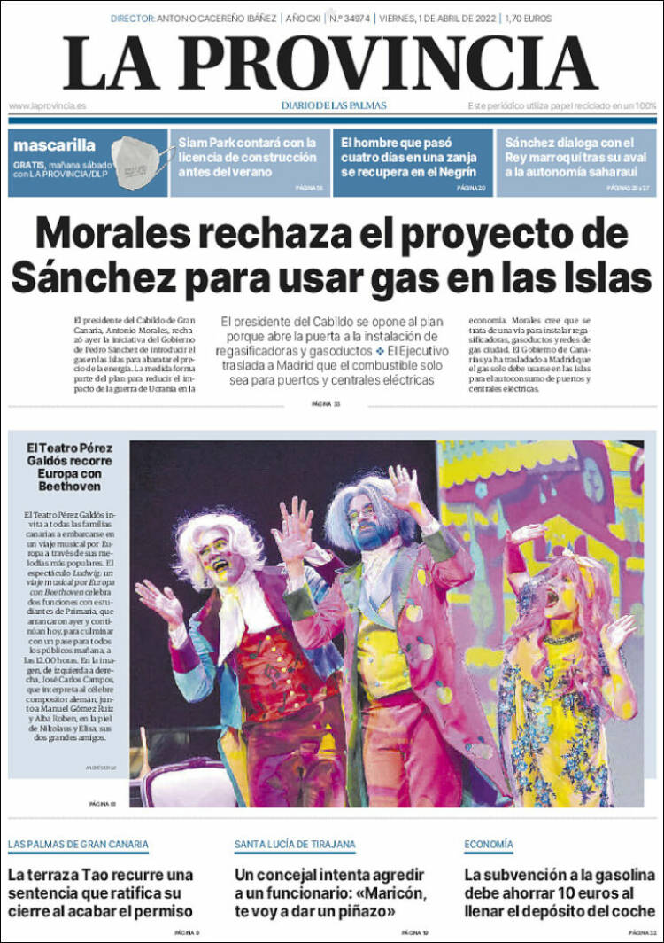 Portada de La Provincia (España)