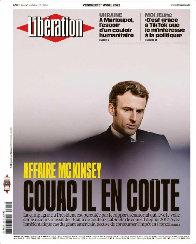Portada de Libération (France)