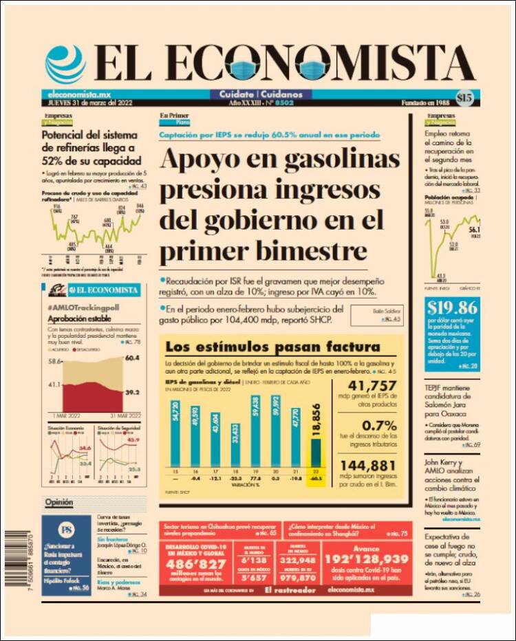 Portada de El Economista (M&eacute;xico)
