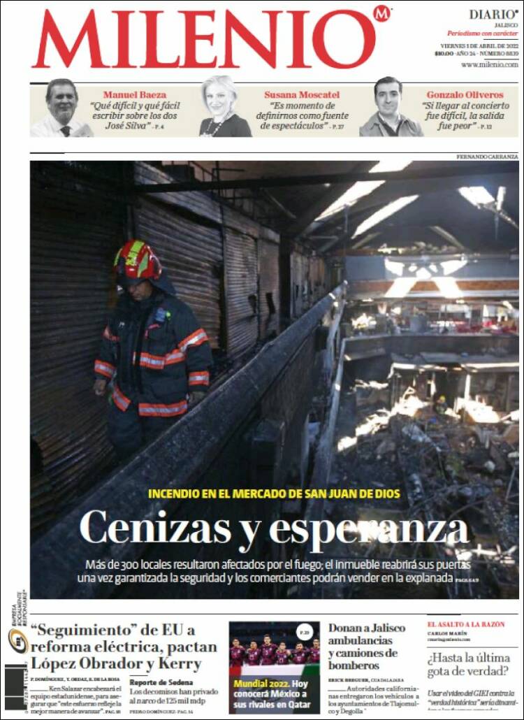 Portada de Milenio - Jalisco (M&eacute;xico)