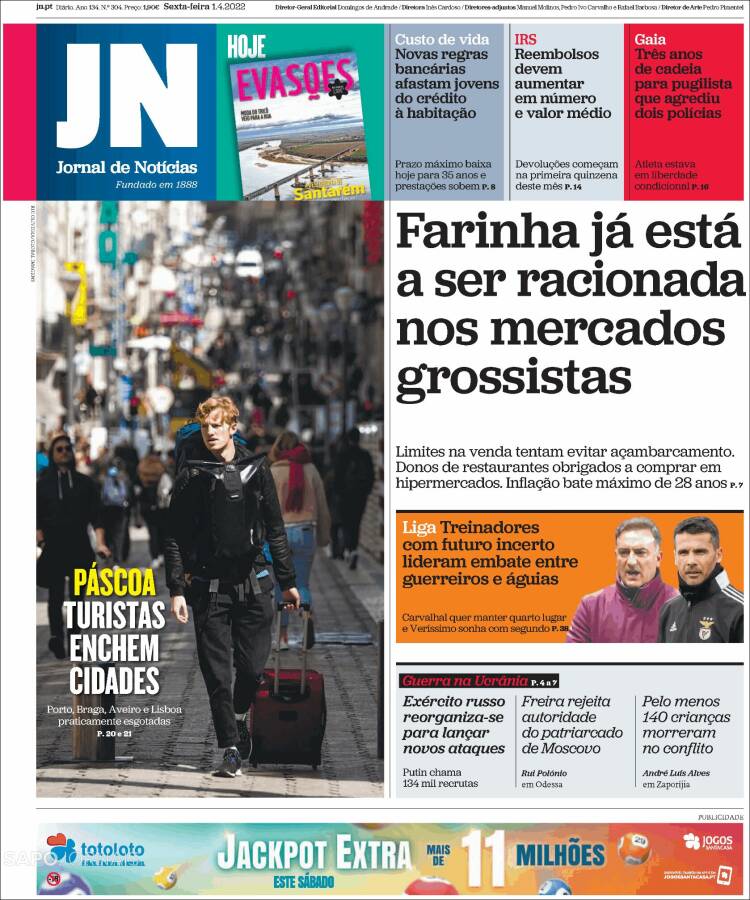 Portada de Jornal de Notícias (Portugal)