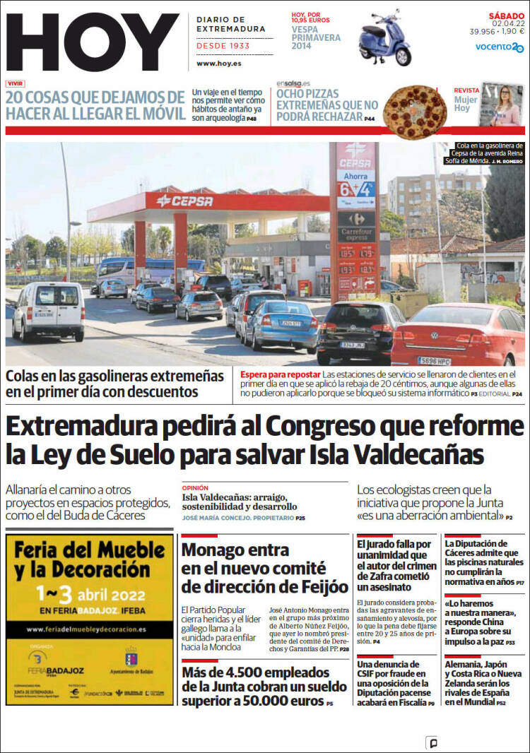 Portada de Hoy - Badajoz (Espa&ntilde;a)