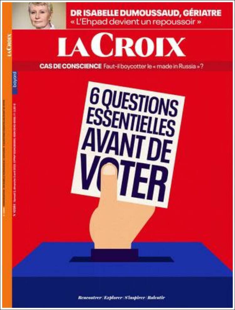 Portada de La Croix (Francia)