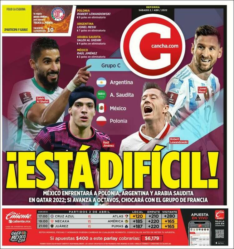 Portada de Cancha (M&eacute;xico)