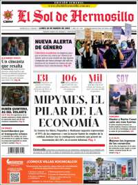 Portada de El Sol de Hermosillo (M&eacute;xico)