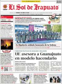 Portada de El Sol de Irapuato (M&eacute;xico)