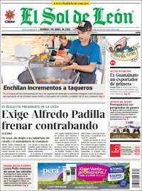 Portada de El Sol de León (M&eacute;xico)