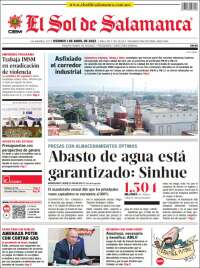 Portada de El Sol de Salamanca (M&eacute;xico)