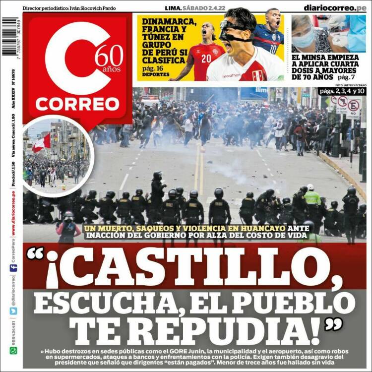 Portada de Diario Correo (Per&uacute;)