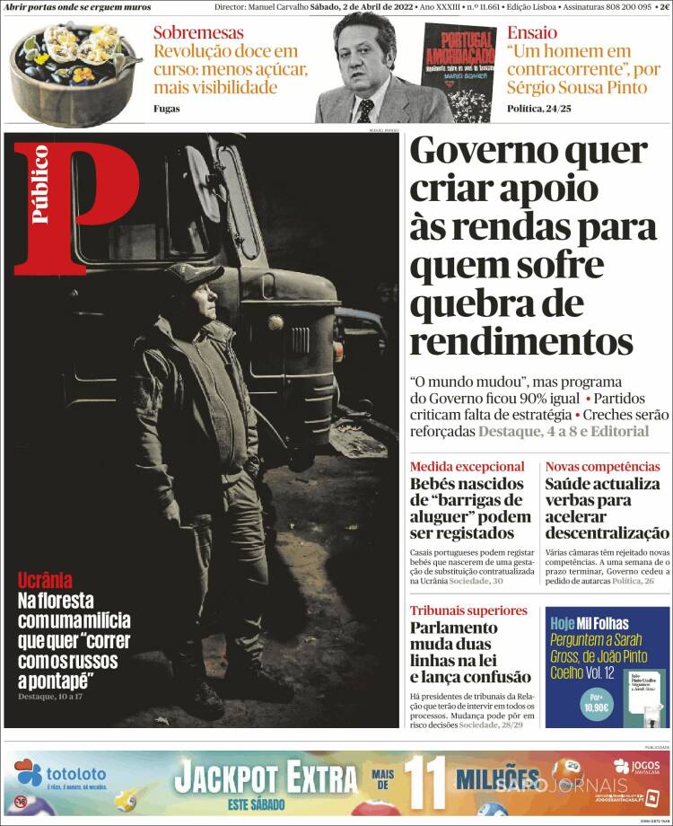 Portada de Público (Portugal)