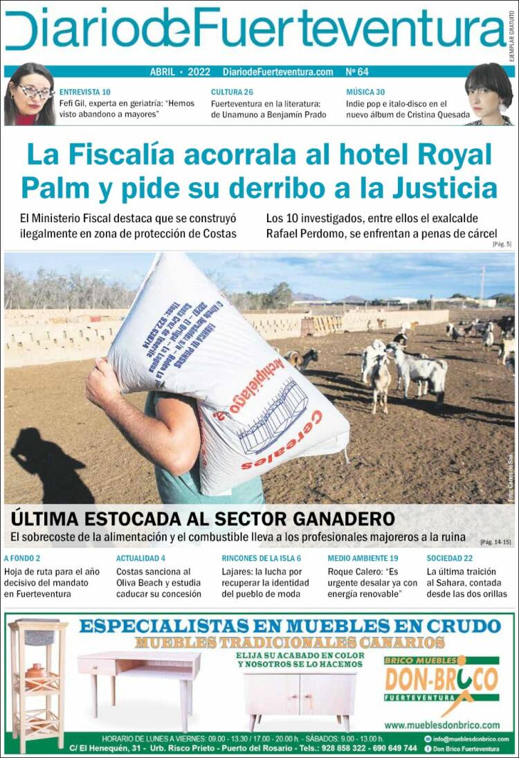 Portada de Diario de Fuerteventura (España)
