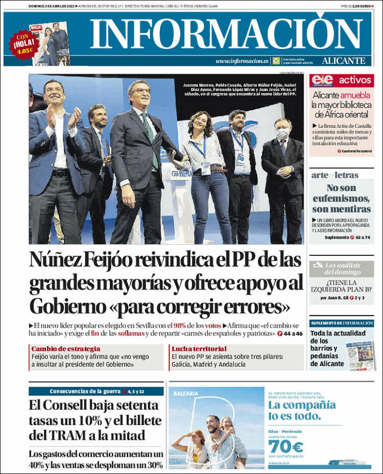 Portada de Diario Información (España)