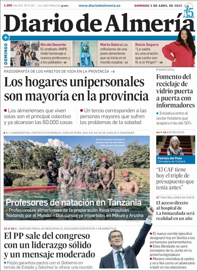 Portada de Diario de Almería (España)