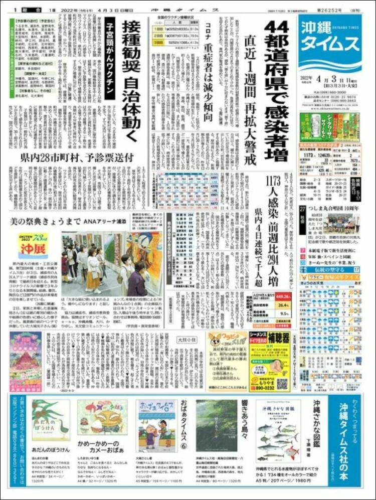 Portada de The Okinawa Times - 株式会社沖縄タイムス (Jap&oacute;n)
