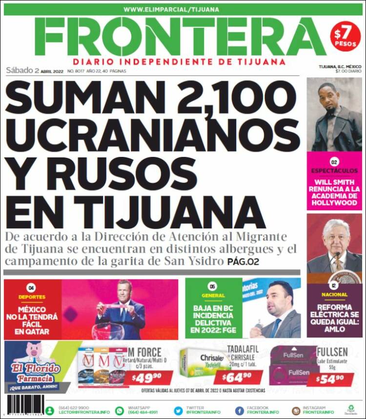 Portada de Frontera (México)