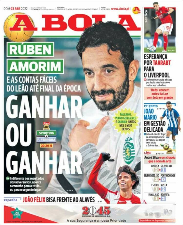 Portada de A Bola (Portugal)
