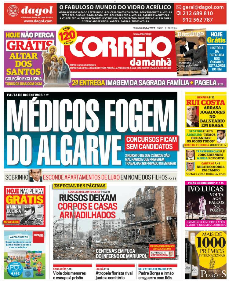 Portada de Correio da Manhã (Portugal)