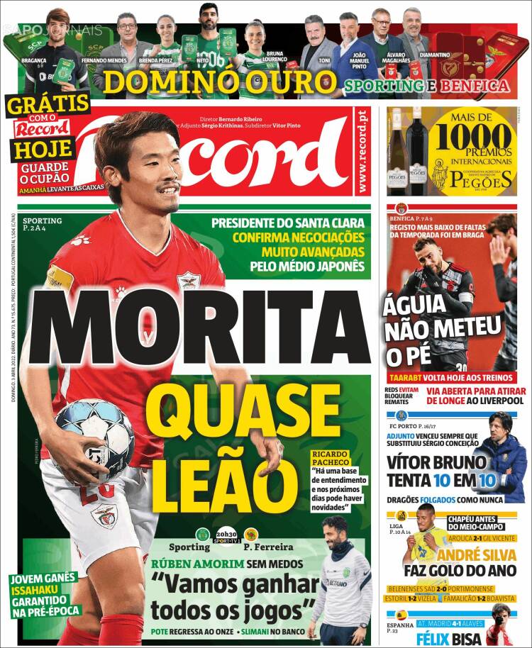 Portada de Record (Portugal)