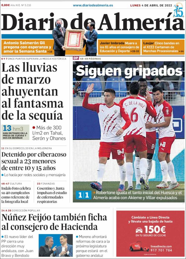 Portada de Diario de Almería (Espa&ntilde;a)