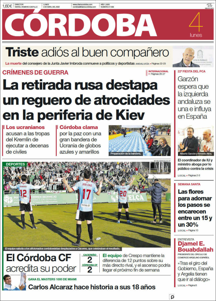 Portada de Diario de Córdoba (Espa&ntilde;a)