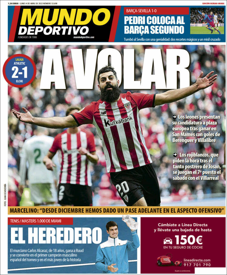Portada de Mundo Deportivo Bizkaia (Espa&ntilde;a)