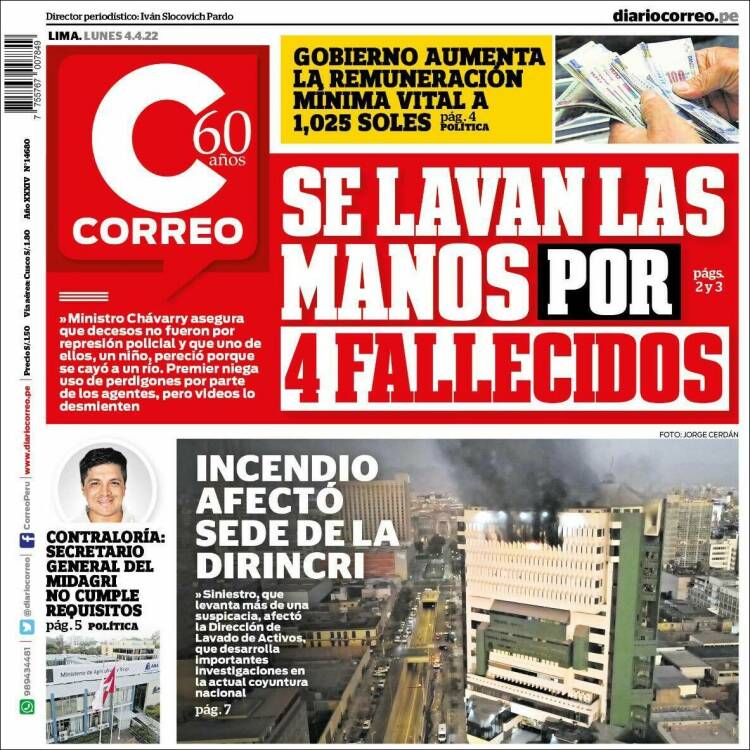 Portada de Diario Correo (Perú)