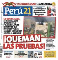 Portada de Perú 21 (Perú)