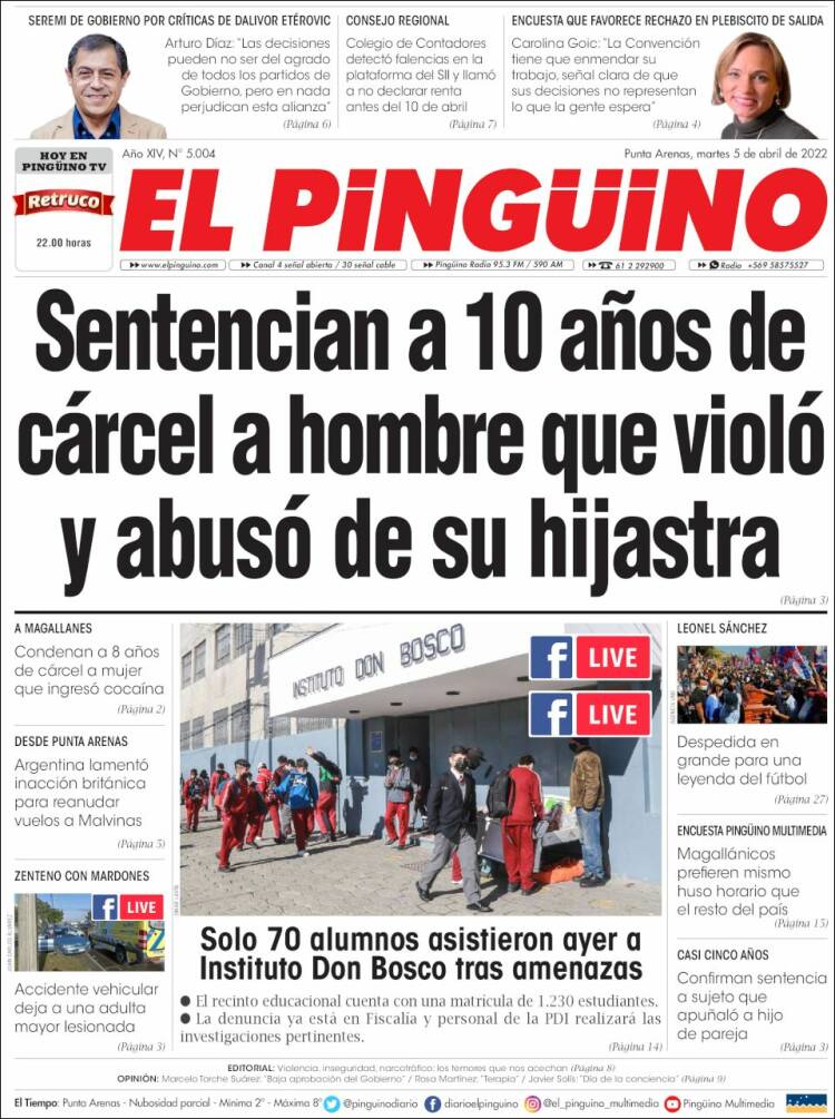 Portada de El Pingüino (Chile)