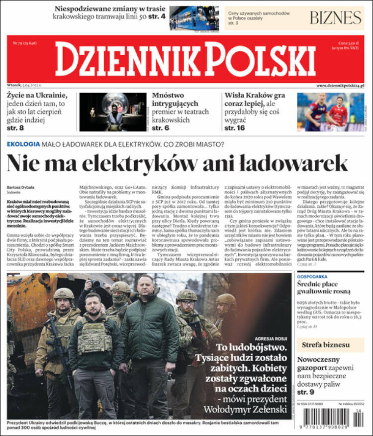 Portada de Dziennik (Polonia)