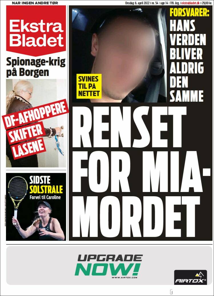 Portada de Ekstra Bladet (Dinamarca)