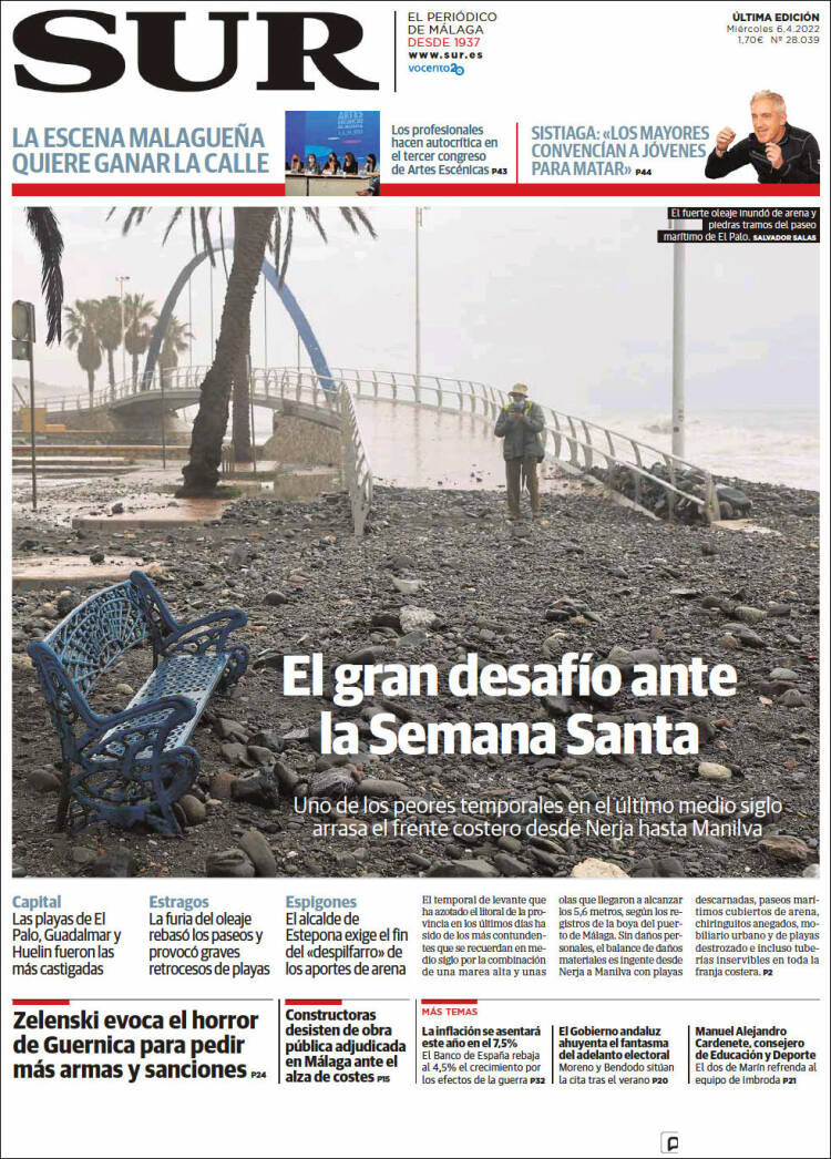 Portada de Diario el Sur (España)