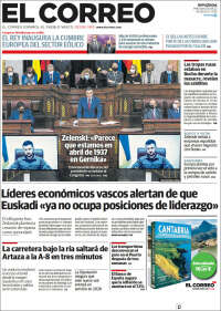 Portada de El Correo - Guipuzcoa (España)