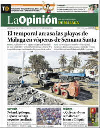 Portada de La Opinión de Málaga (España)